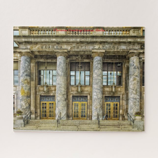 Chrismas Greetings Alaska Juneau Puzzle (Horizontal)