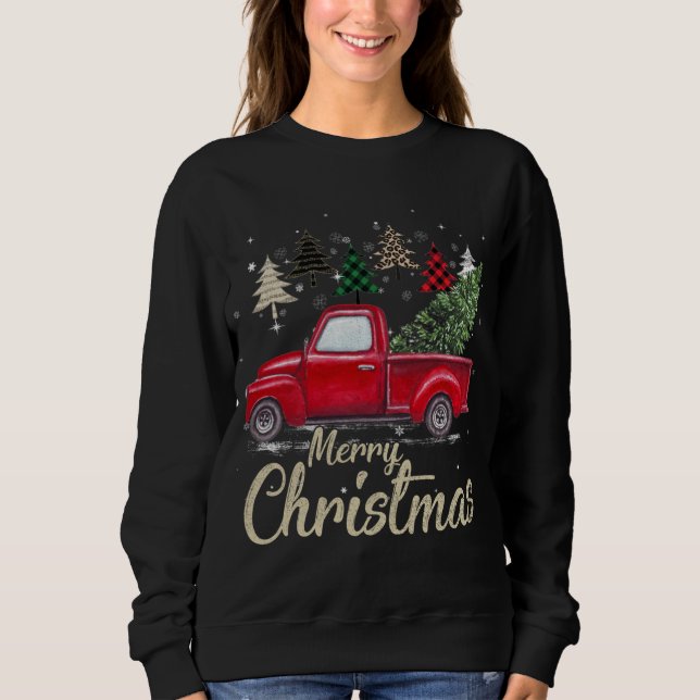Chrismas Red Truck Sweatshirt (Vorderseite)