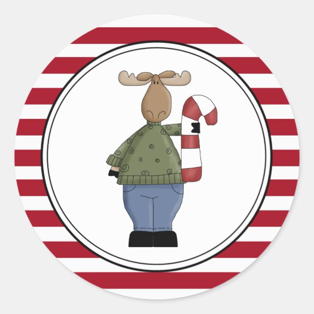 Chrismoose Holiday Umschlag Aufklebers Stickers (Vorderseite)