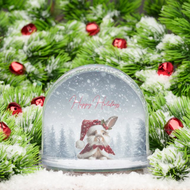 Chrismtas Bunny Rabbit Snow Globe Schneekugeln (Weihnachten)
