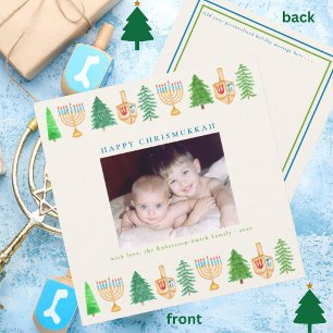 Chrismukkah Foto Holiday Message Weihnachtskarte Feiertagskarte