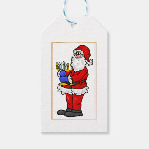 Chrismukkah-Geschenk-Anhänger mit Santa und Menora Geschenkanhänger