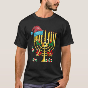 Chrismukkah Hannukah Weihnachtsmannmütze Pajama Fa T-Shirt