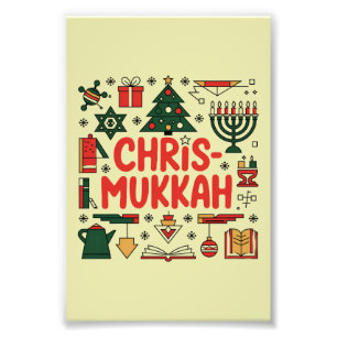 Chrismukkah Hanukkah Weihnachten Jüdisches Religiö Fotodruck