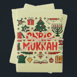 Chrismukkah Hanukkah Weihnachten Jüdisches Religiö Geschenkpapier Set<br><div class="desc">Chrismukkah Hanukkah Weihnachten Jüdisches Religiöses</div>