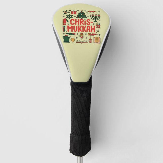 Chrismukkah Hanukkah Weihnachten Jüdisches Religiö Golf Headcover (Vorderseite)