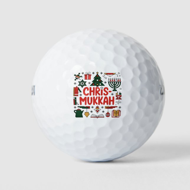 Chrismukkah Hanukkah Weihnachten Jüdisches Religiö Golfball (Vorderseite)