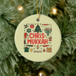 Chrismukkah Hanukkah Weihnachten Jüdisches Religiö Keramik Ornament<br><div class="desc">Chrismukkah Hanukkah Weihnachten Jüdisches Religiöses</div>