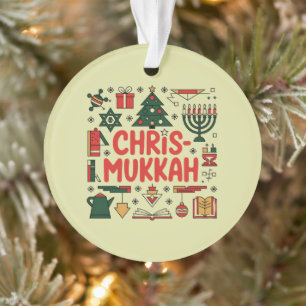 Chrismukkah Hanukkah Weihnachten Jüdisches Religiö Ornament