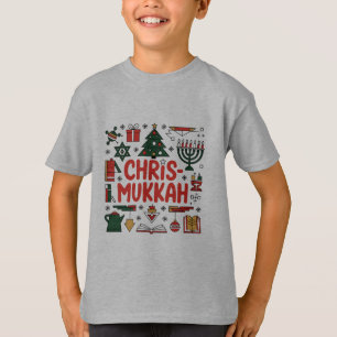 Chrismukkah Hanukkah Weihnachten Jüdisches Religiö T-Shirt