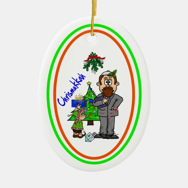 Chrismukkah Keramik Ornament (Vorne)