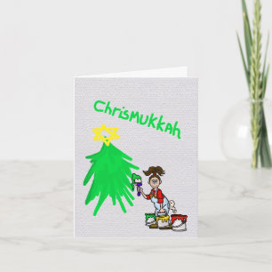 Chrismukkah-Maler-Feiertagskarte Feiertagskarte