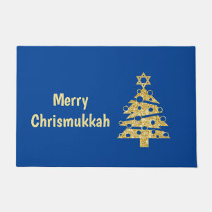 Chrismukkah Moderner Weihnachtsbaum Türmatte