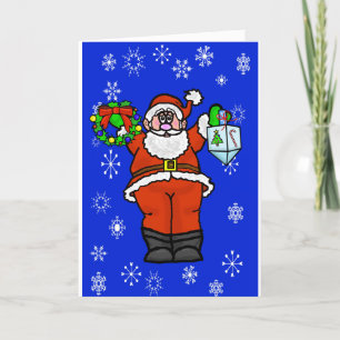Chrismukkah Santa Snowflakes Grußkarte Karte