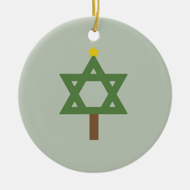 CHRISMUKKAH TREE -.png Keramik Ornament (Vorne)