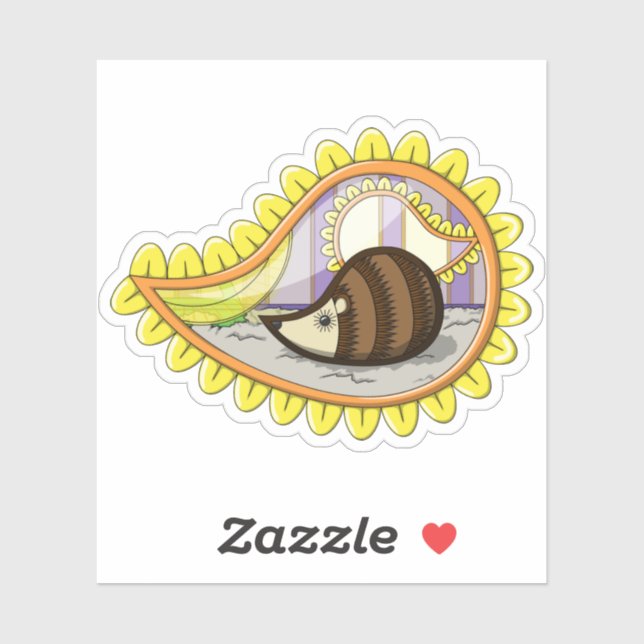 Chrissy the Igel Contour Sticker (Blatt)