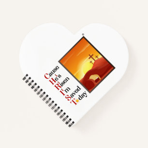 Christ Acronym Heart Shape Notebook Notizbuch