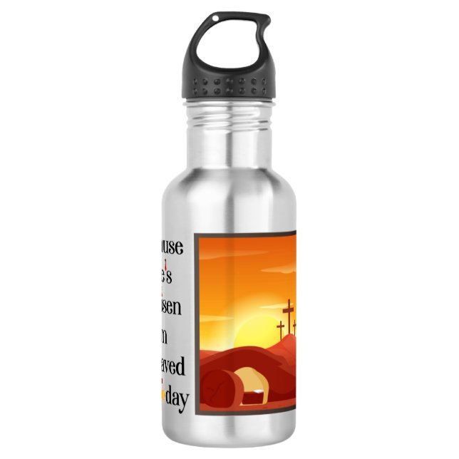 Christ Acronym Wasser Flasche Edelstahlflasche (Vorderseite)