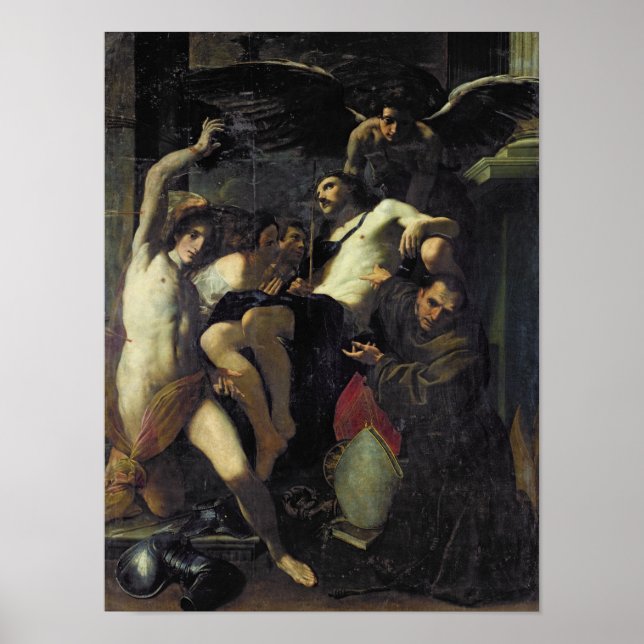 Christ Adorred by Angels, St. Sebastian Poster (Vorne)