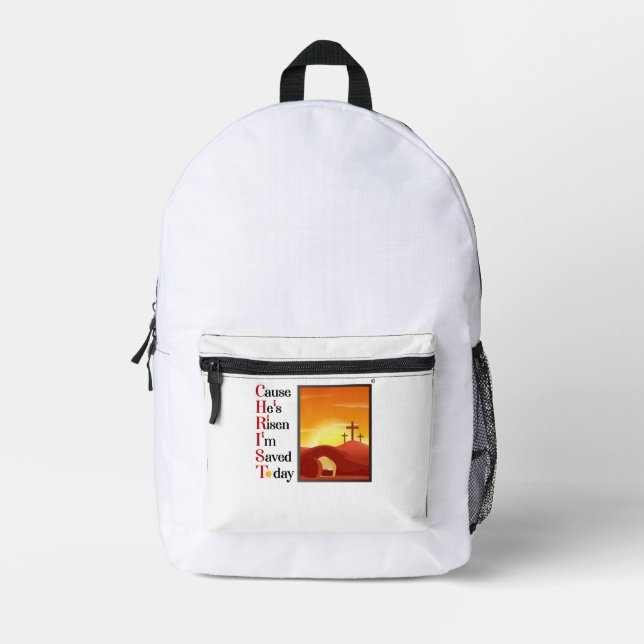 Christ Akronym Backpack Bedruckter Rucksack (Vorderseite)