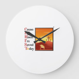 Christ Akronym Clock Große Wanduhr