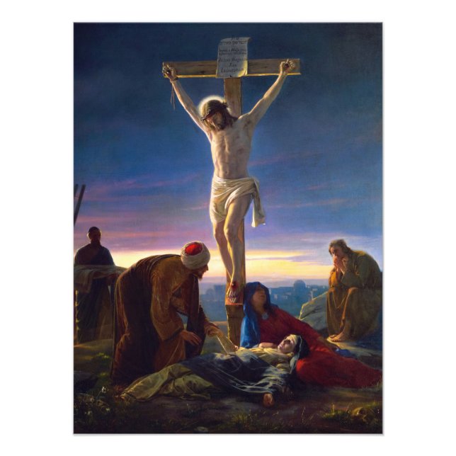 Christ am Kreuz von Carl Bloch Fotodruck (Vorne)