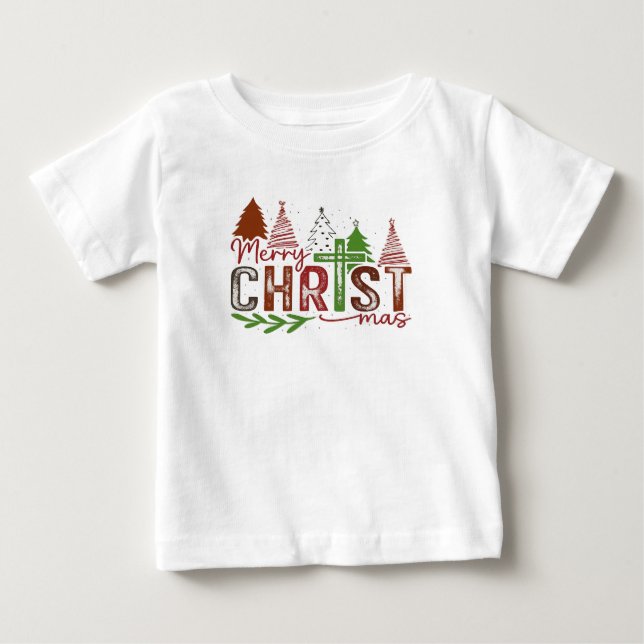 Christ at the Center of Christmas Baby T-shirt (Vorderseite)