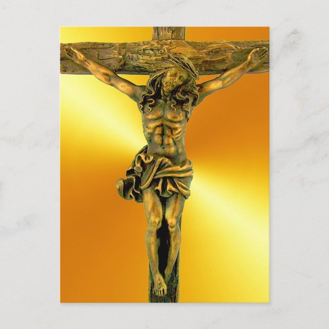 Christ auf der Kreuzkarte Postkarte (Vorderseite)