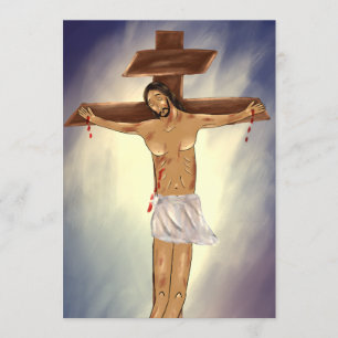 Christ auf der Kreuzpapier-Symbolkarte Dankeskarte