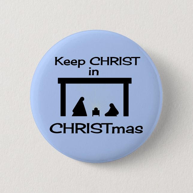 CHRIST behalten in CHRISTMAS Button / Button (Vorderseite)