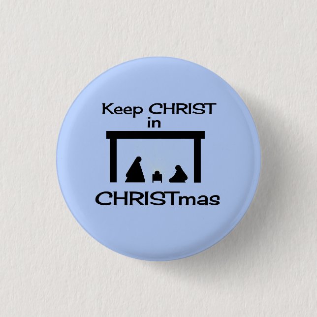 CHRIST behalten in CHRISTMAS Button / Button klein (Vorderseite)