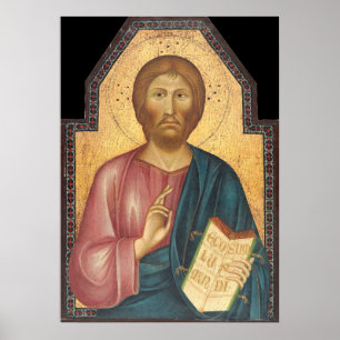 Christ Blessing, Grifo di Tancredi Kunstgedicht Poster