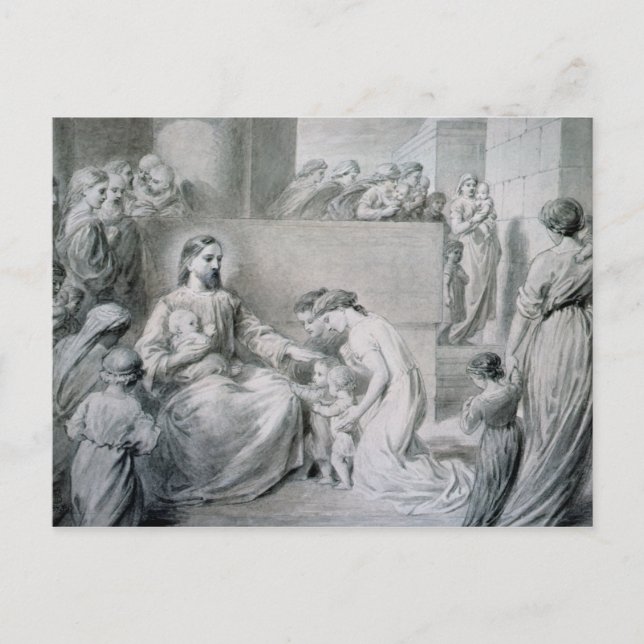 Christ Blessing Little Children Postkarte (Vorderseite)
