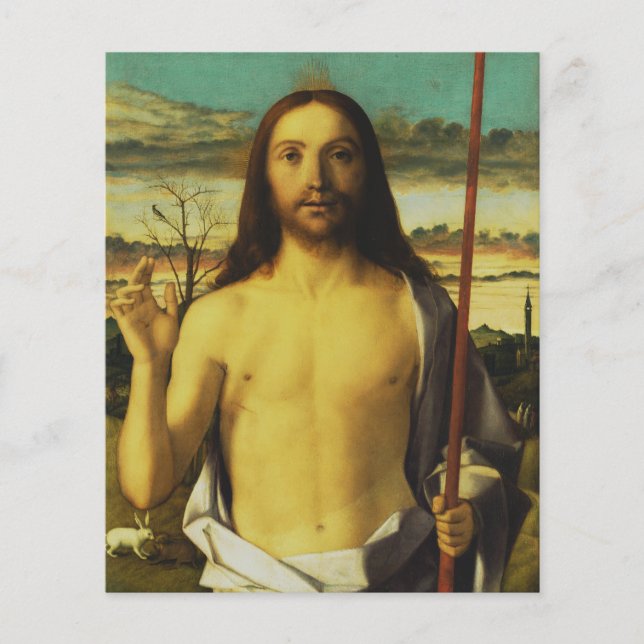 Christ Blessing von Giovanni Bellini Flyer (Vorne)