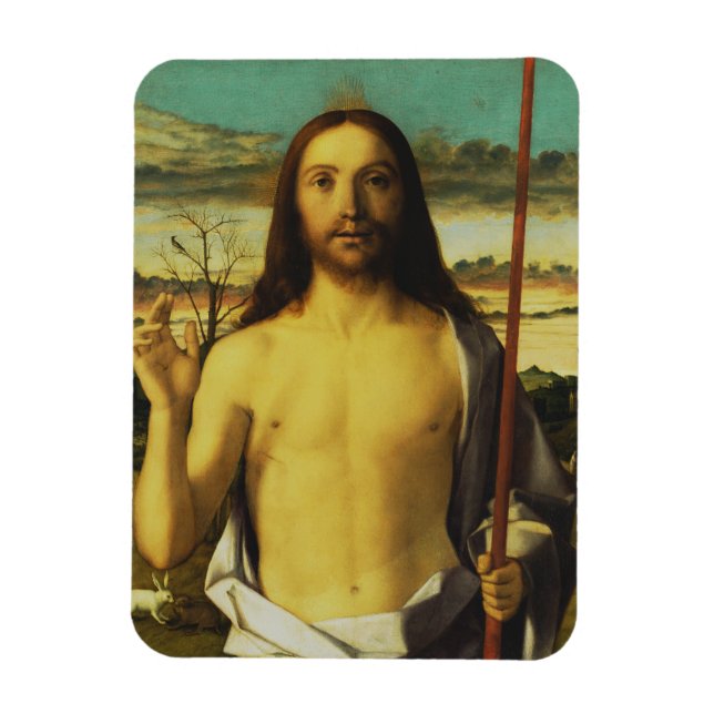 Christ Blessing von Giovanni Bellini Magnet (Vertikal)