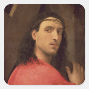 Christ Carry the Cross, c.1515 Quadratischer Aufkleber