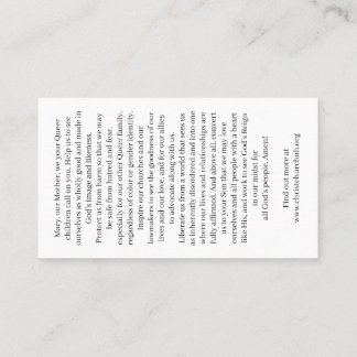 Christ Church Rainbow Madonna Card Visitenkarte