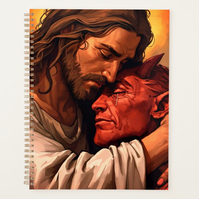 Christ Comforting Lucifer Planner Planer (Vorderseite)