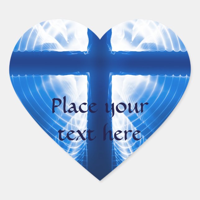 Christ Cross Herz-Aufkleber (Vorderseite)