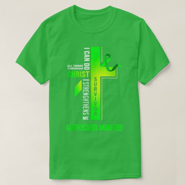 Christ Crossing Gastroschisis Bewusstsein T-Shirt (Design vorne)
