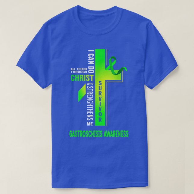 Christ Crossing Gastroschisis Bewusstsein T-Shirt (Design vorne)