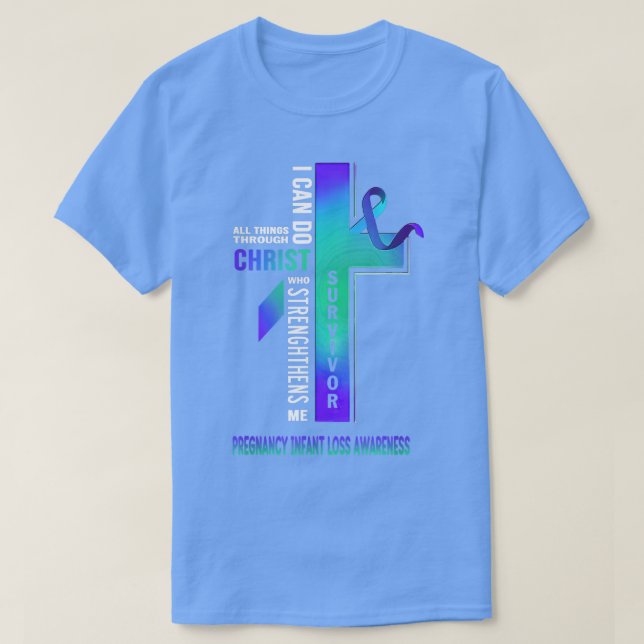 Christ Crossing Schwangerschaft Säugling Verlust B T-Shirt (Design vorne)