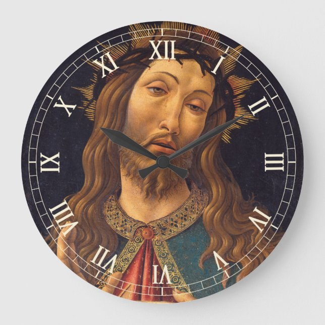 Christ Crowned with Thorns by Sandro Botticelli Große Wanduhr (Vorderseite)