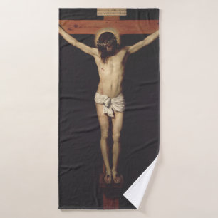 Christ Cruciated by Diego Velazquez Badehandtuch