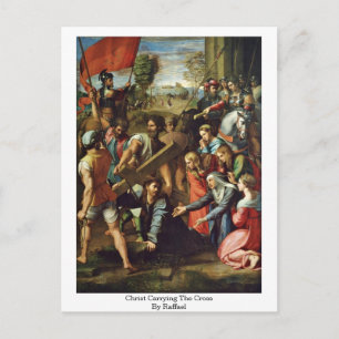 Christ, der das Kreuz durch Raffael trägt Postkarte