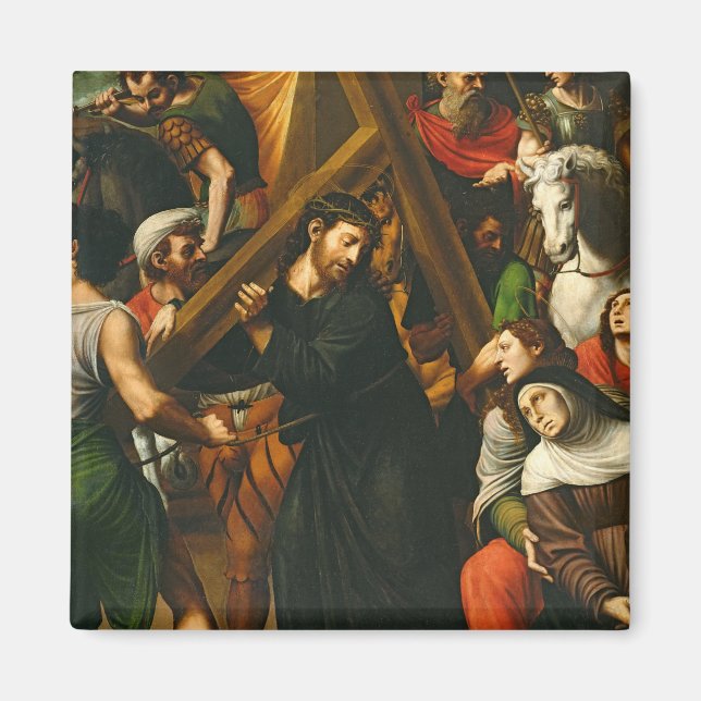 Christ, der das Kreuz trägt Magnet (Vorne)