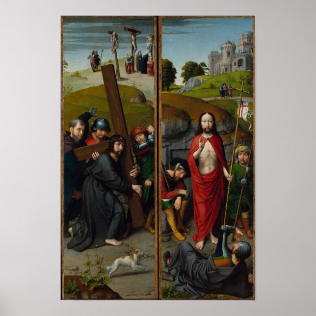Christ, der das Kreuz trägt Poster (Vorne)