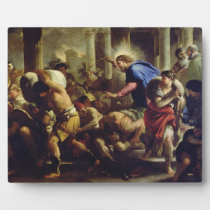 Christ, der die Händler aus dem Tempel treibt Fotoplatte