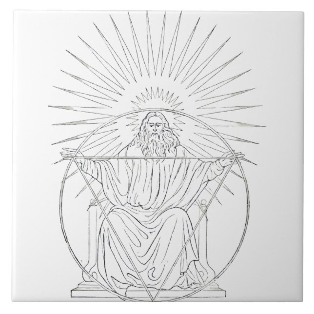 Christ der König Mittelalterszene Fliese (Vorderseite)