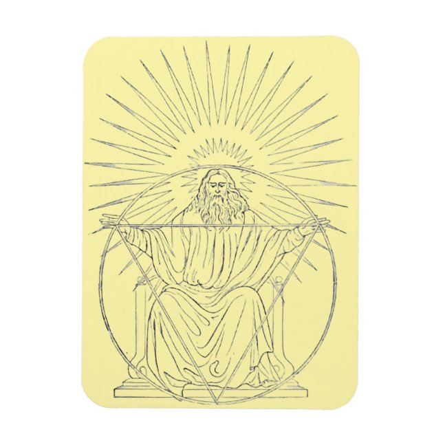 Christ der König Mittelalterszene Magnet (Vertikal)